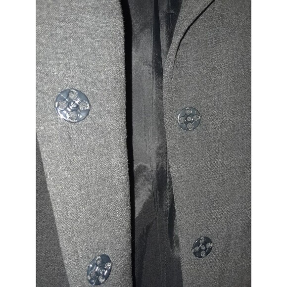 Ann Taylor Blazer Size 6 Gray Suit Jacket Snap Closure Career - Picture 4 of 8